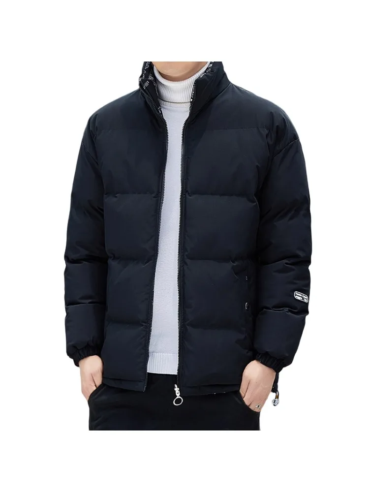 توكانو 2025 الخريف الشتاء Thiened الدافئة الوقوف طوق أسفل القطن Jaet الرجال مزدوجة الوجهين ارتداء الشباب ملابس قطنية