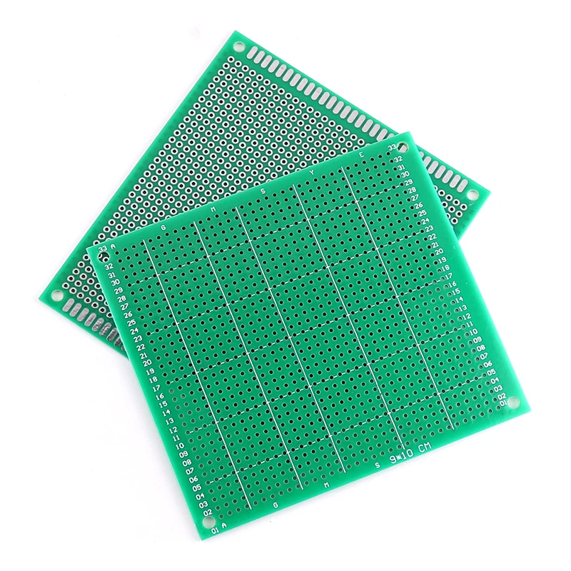 Imagem -02 - Single Sided Protótipo Pcb Kit Circuito Impresso Universal Faça Você Mesmo Breadboard Kit Verde 9x10cm Pcs