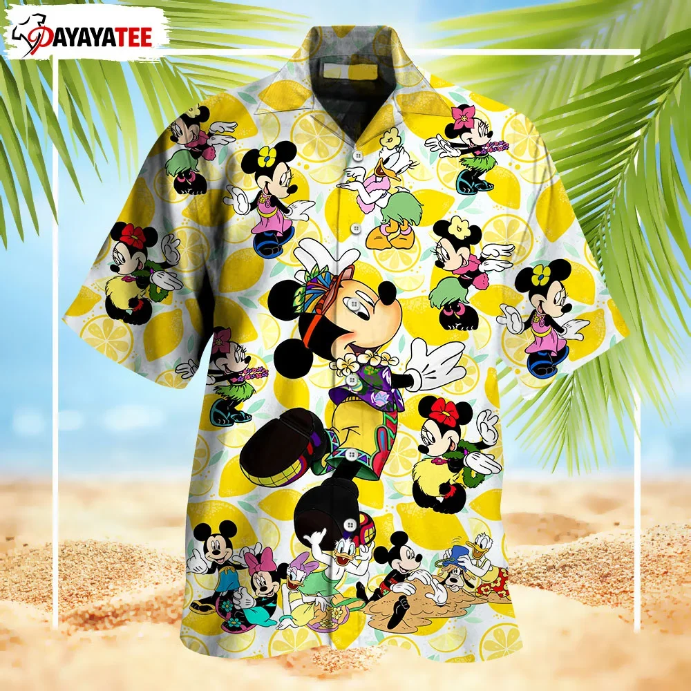 Disney Mickey Mouse Floral Aloha Hawaiian Shirt, Summer Button Up, Summer Trip Family Hawaiian Shirt, Mickey Mouse Shirt