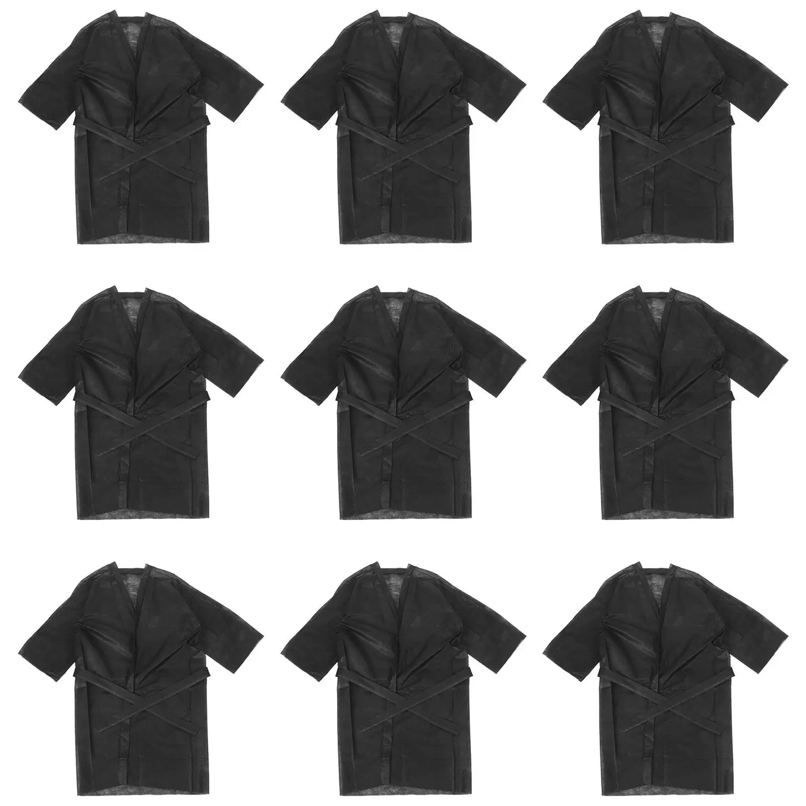 10Pcs Disposable Bathrobe Breathable Lightweight Salon Disposable Bathrobe Spa Robe One Time Bath Skirt Beauty Salon Wraps