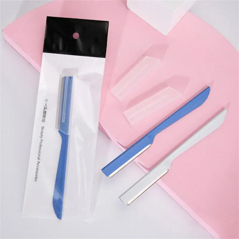 1/3pcs Rasoio sopracciglia Rasoio per sopracciglia Lama di rasoio Eye Brow Shaper Viso Rasoio di rimozione dei peli del viso per le donne Strumenti di trucco di bellezza