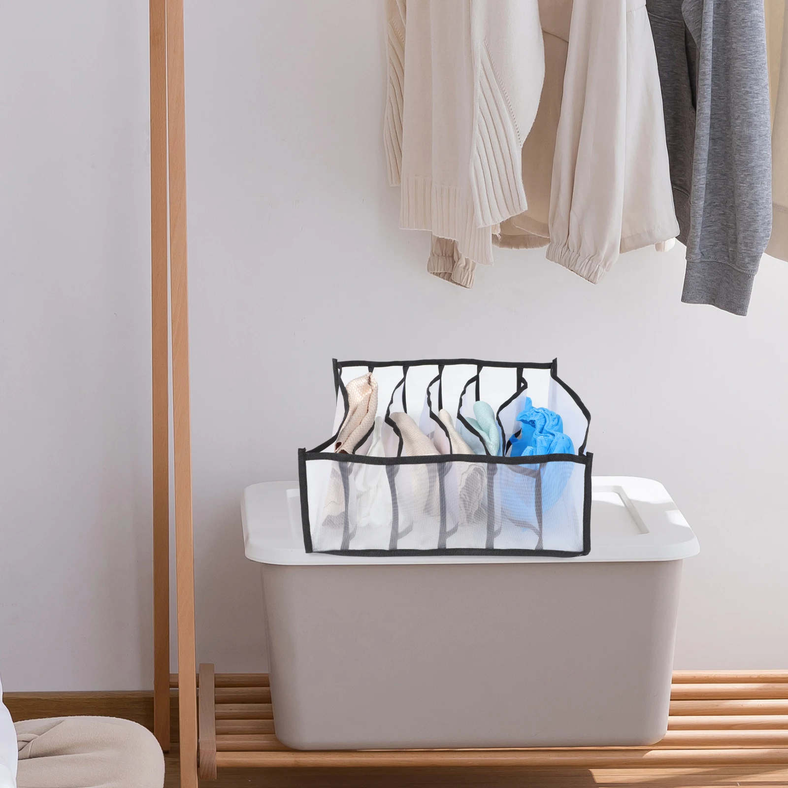 

Nylon Underwear Organizer Drawer Storage Bins Socks Case Household Boxes Dresser Organizers Container for Underwear Finishing