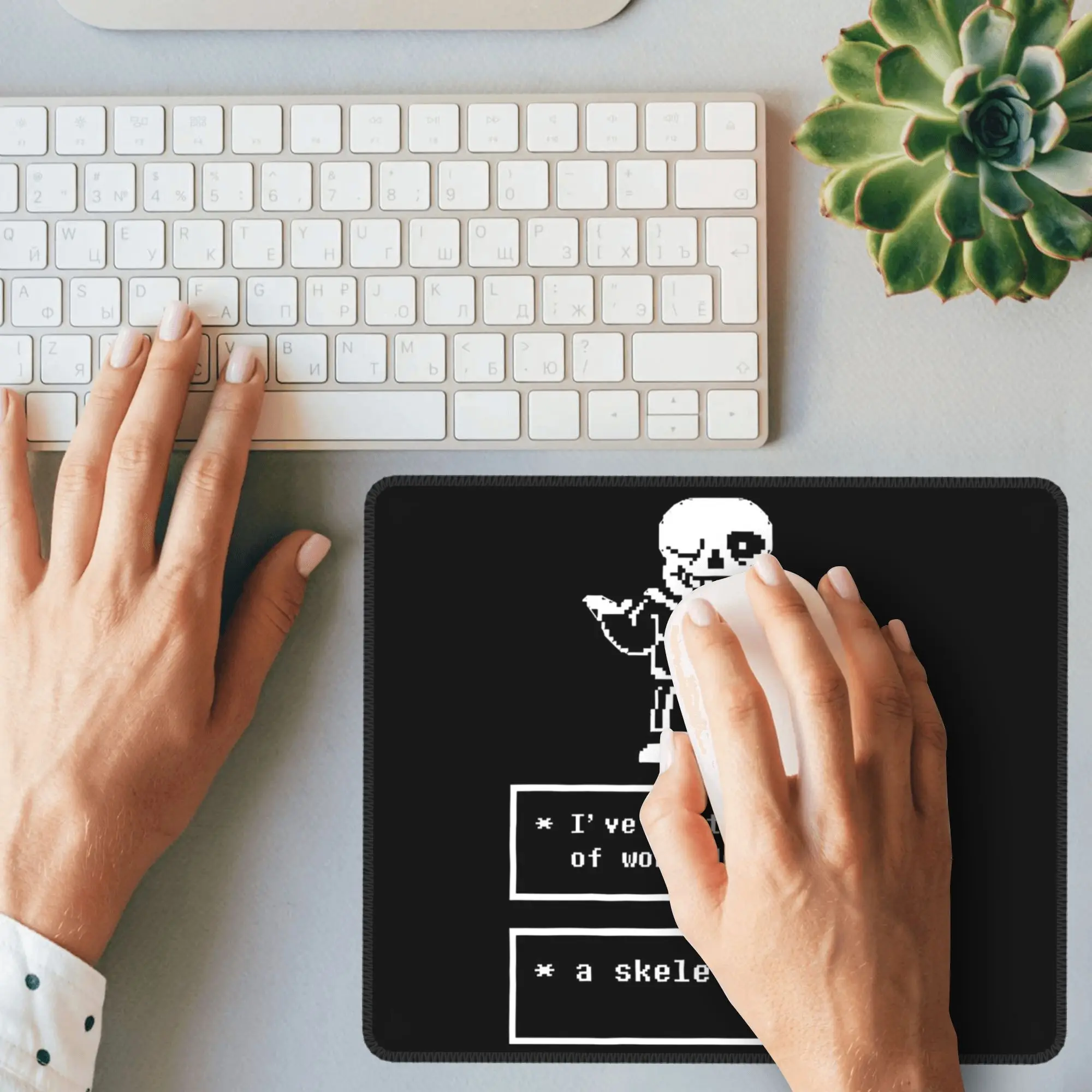 Undertale Sans Puns マウスパッドコンピュータキーボードマウスマットゲーマー PC ラップトップデスクマットオフィスアクセサリーテーブルマット