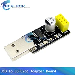 CH340 USB to ESP8266 ESP-01 ESP-01S Wifi Module Adapter Board Computer Phone Wireless Communication Microcontroller