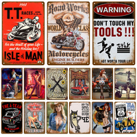 Iron Plates Metal Sign Garage Bar Pub Club Man Cave Home Decor Wall Decor Art Retro Motor Oil Gas Tyre Racing Tin Sign Poster