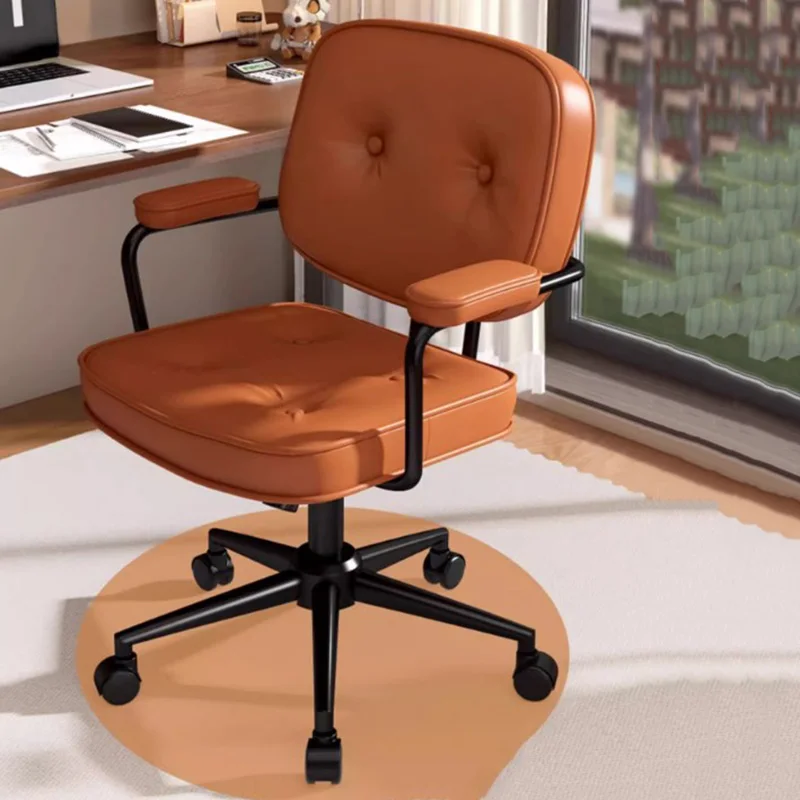 Comfortable Luxairy Office Chair Rotating Leather Designer Ergonomic Chair Mobile Armchair Sillas De Oficina Office Furniture