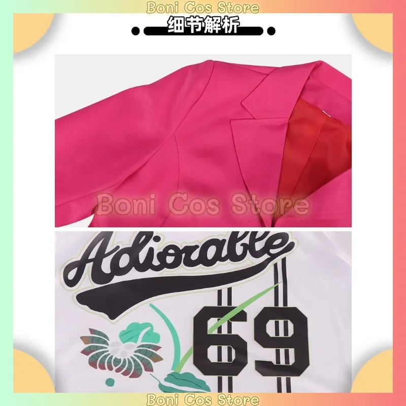 Kevin Copeland White Chicks Cosplay Costume Pink Cropped Blazer Jacket T Shirt Mini Skirt Disguise For Halloween Carnival Party view 5