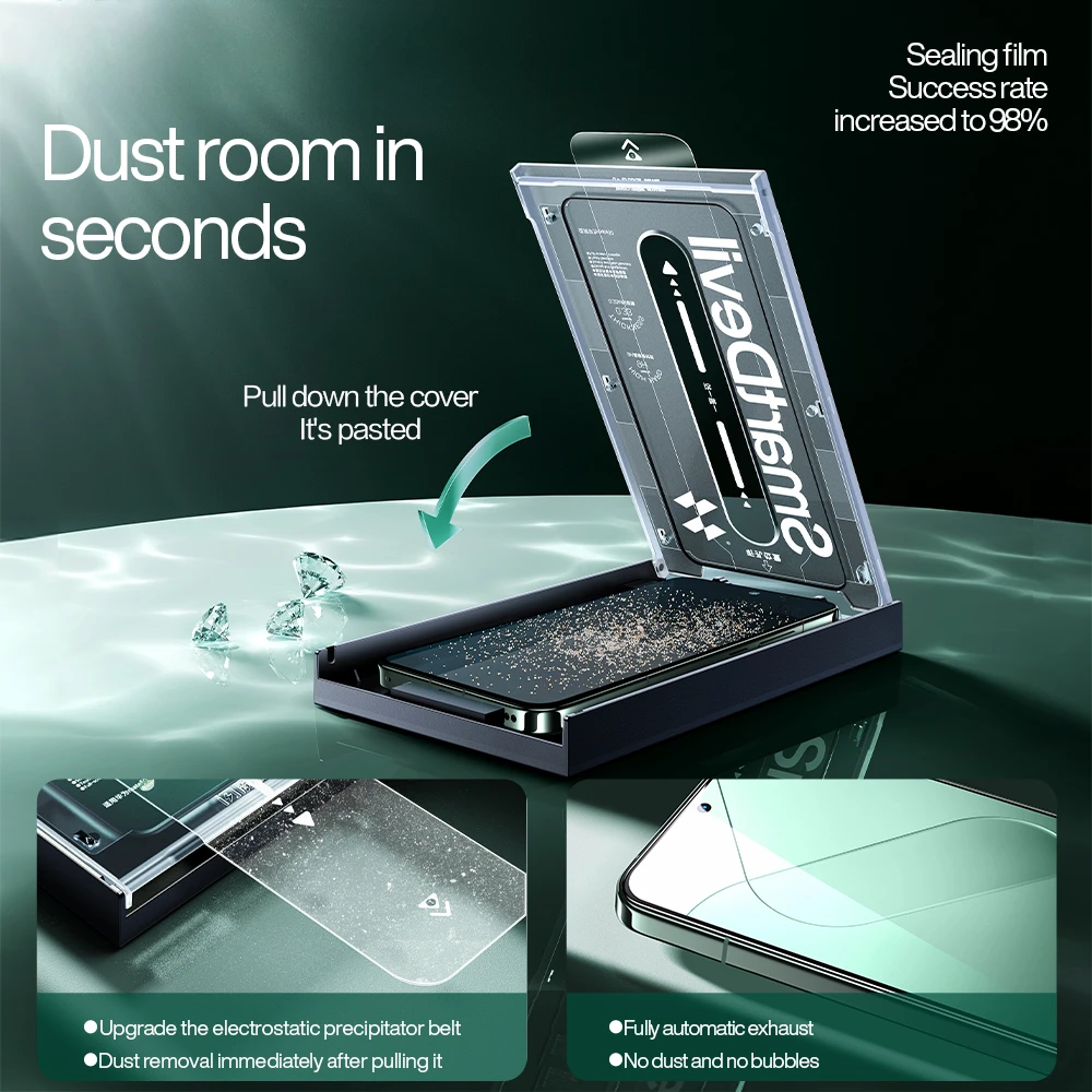 SmartDevil 1/2PCS Screen Protector for Xiaomi 14T Pro 13T Pro 14T 13T Dust-free Box Tempered Glass Film for Redmi K70 Ultra K80
