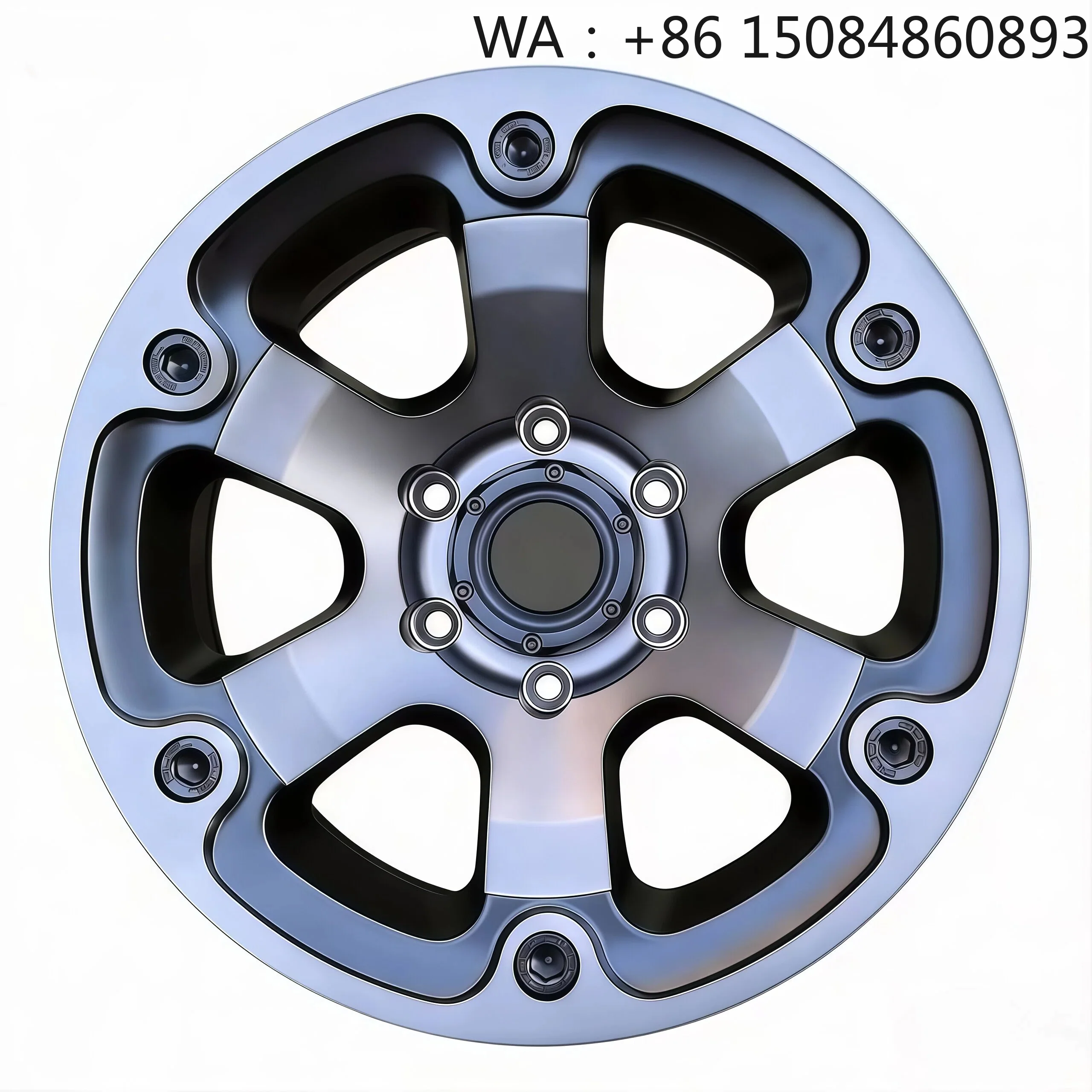 

High end private customization 17 Inch 6-Spoke Matte Black Forged Wheels, High Performance Rims for Off-Road Vehicle Upgrade