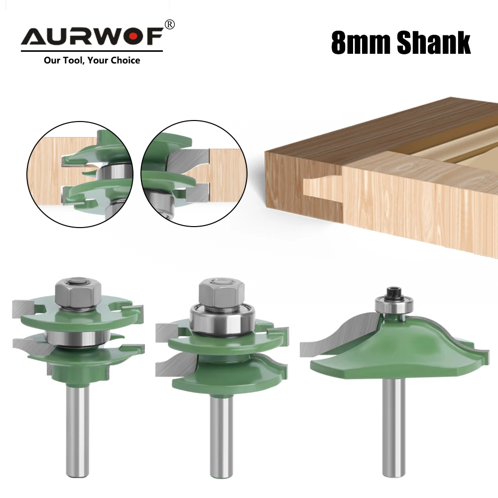 painel da porta do gabinete tenon router bit trilho e stile grupo painel raiser ogee fresa para madeira mm shank mc02033 pcs 01