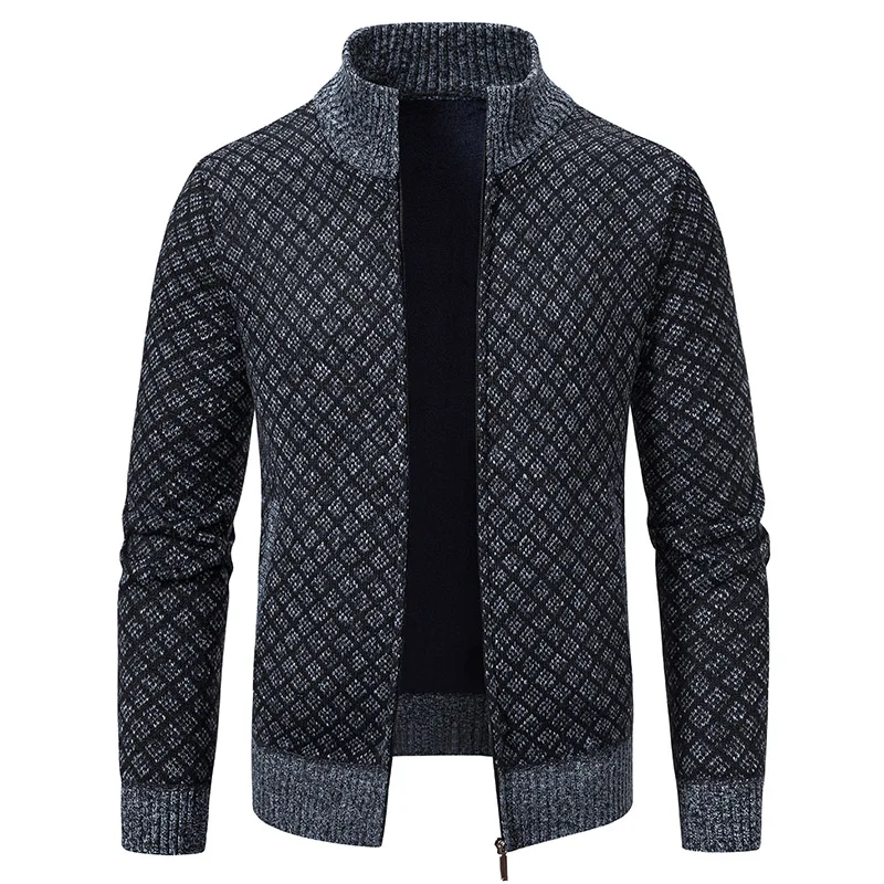 

Male Knitted Sweater Jacket Men's Sweater Cardigan Casual Streetwear European Zip Cardigan Autumn Winter Clothing