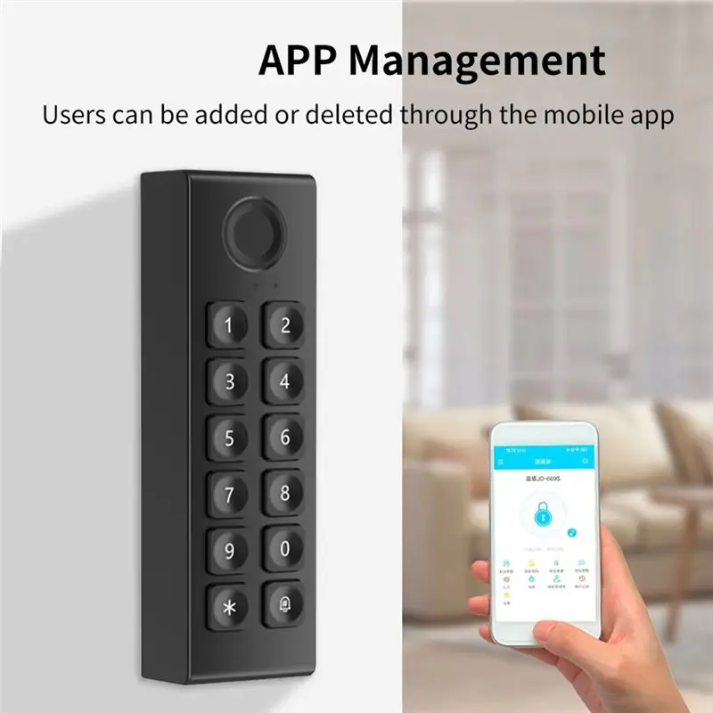 【PROMOÇÃO】TTLOCK Sistema de controle de acesso por impressão digital 13.5Hz Teclado digital sem fio Wifi Bluetooth Fechadura de porta inteligente para escritório doméstico