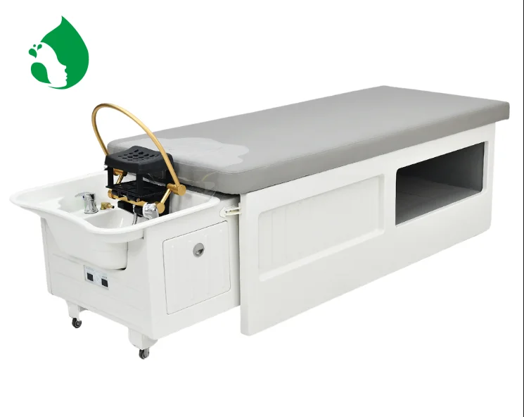 Modern Comfort Style Plastic Head Spa Bed for Beauty Salon & Barber Shop Water Circulating Massage  Shampoo Bed