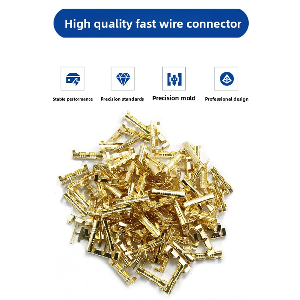 100/400/500pcs U Type Terminal Connectors Cold Crimp Wire Cables Connectors Automotive Wiring Repairs Harness Assembly