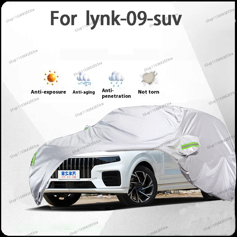 

For Lynk 09 Fit Car Cover Waterproof Dustproof Sunshade (UV) Snowproof Silve Full Cover with All-Day Protection
