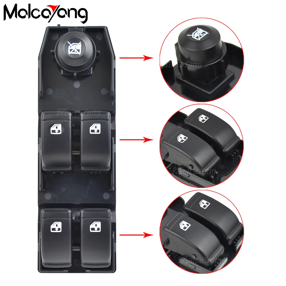 New Front Left Electric Power Master Window Switch Lifter Button For Chevrolet Optra Lacetti  2004-2007 Buick Excelle 96552814