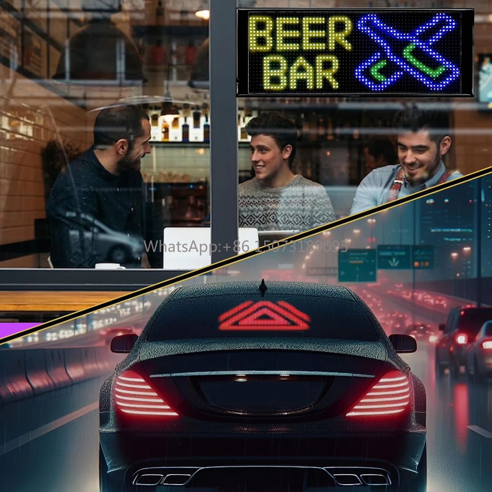 

Flexible Car Led Matrix Pixel Panel Usb Car Rear Window Led Screen Led Text Digits Pattern Display