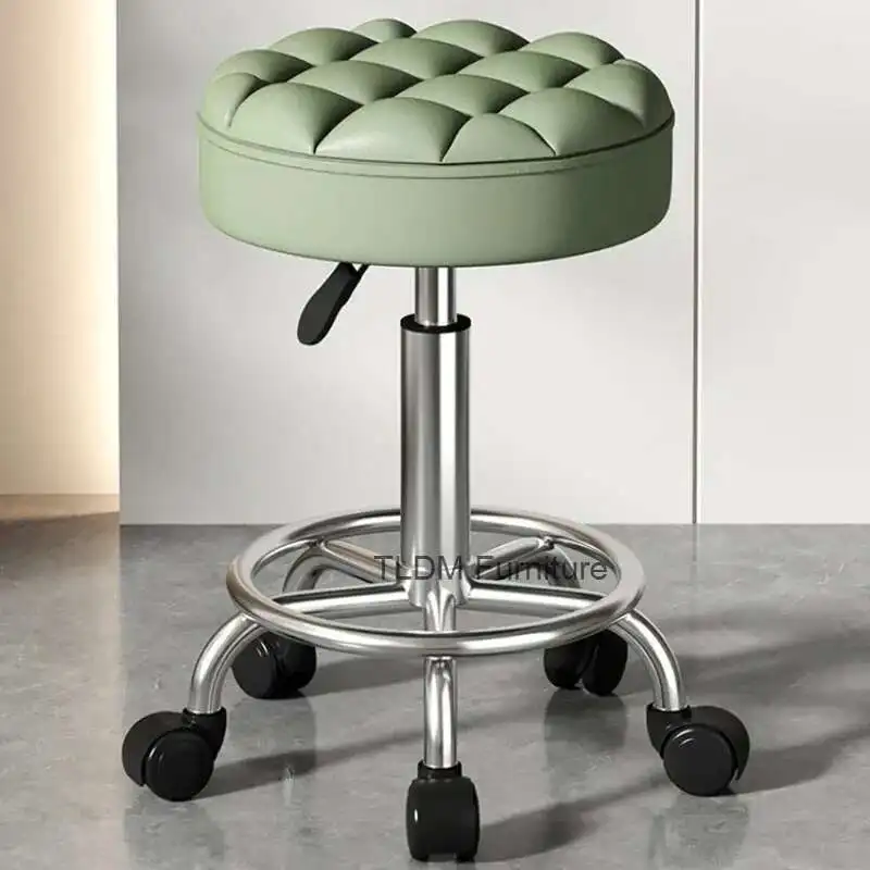 

Стул для красоты, специально разработанный для салона красоты, регулируемый вращающийся шкив, круглый табурет для парикмахерской, табурет, рулетка, 원형의자