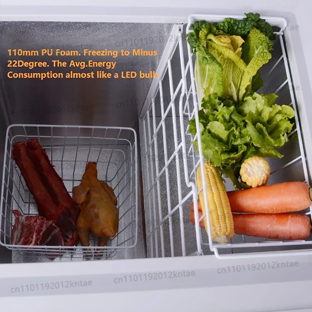 Commercial 12V24V DC Chest freezer solar refrigerator OEM solar powered freezers fridge
