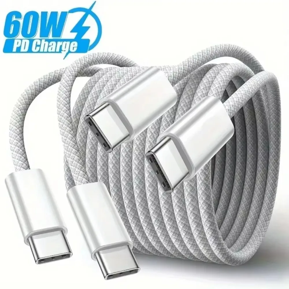 Type C to Type C Multi Color Cable PD Fast Charging Data Cable For iPhone17 16 15 Huawei Samsung Xiaomi Android Type C Data Line