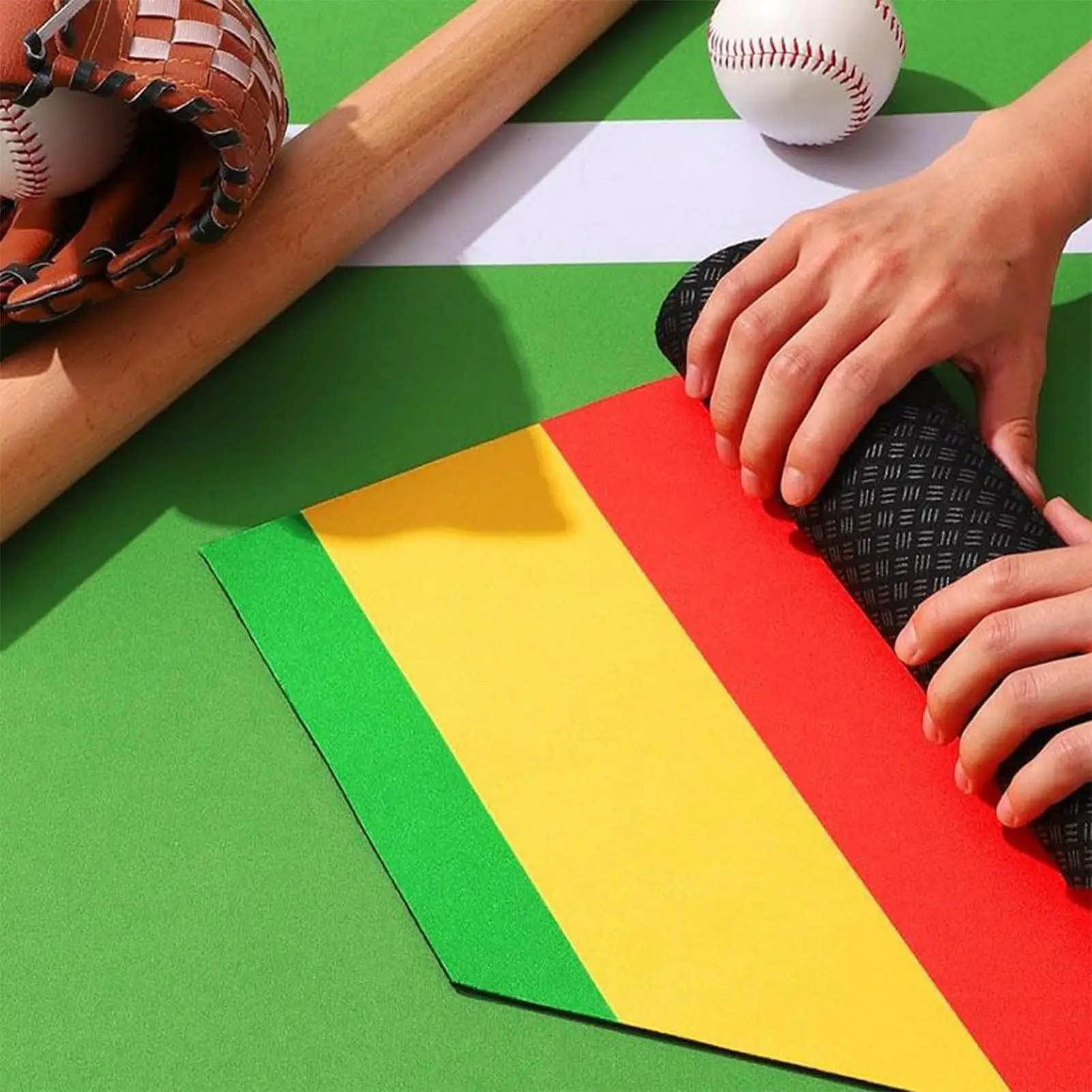 

Бейсбольные коврики для ударов, нескользящий бейсбольный тренировочный коврик для улицы, складной спортивный коврик для тренировки ватина для дочери и сына