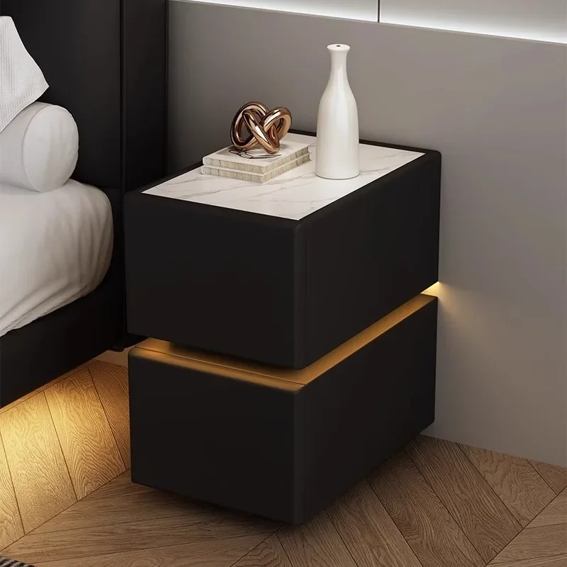 

Bedside Cabinet Nightstands Storage Locker Mobile Bed Desk Nightstands Simple Table Drawer Criado Mudo Home Furniture YX50NT