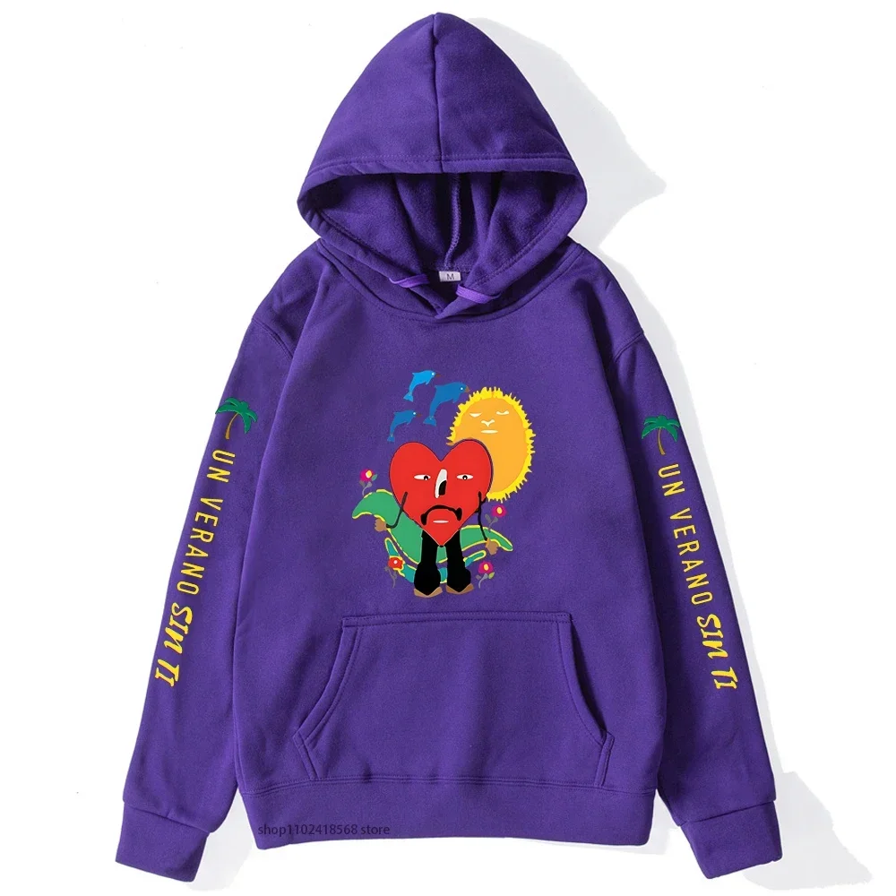 موضة باد الأرنب هوديس UN VERANO SIN TI الرسومات بلوزات للجنسين الهيب هوب ملابس النساء هودي الرجال الشتاء الصوف البلوفرات #6