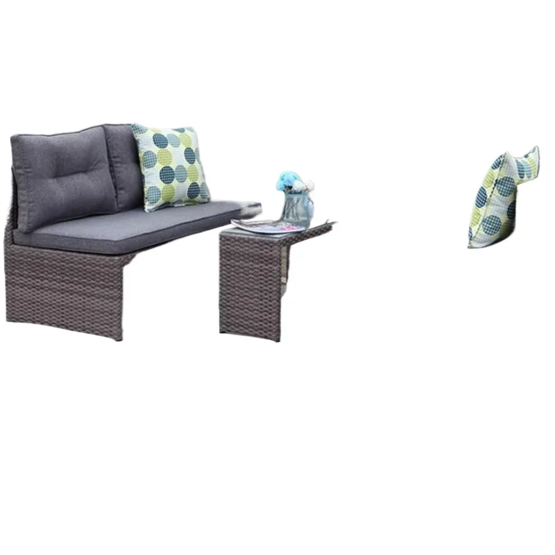 

Outdoor sofa combination garden hotel terrace living room courtyard balcony leisure rattan sofa rattan imitation rattan chair