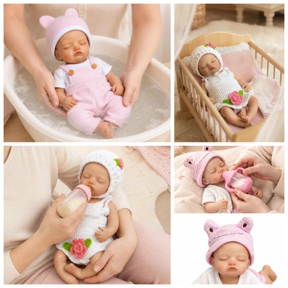 13inch Silicone Version Reborn Rosalie Solid Silicone Elastic Strechable Collectible Art Dolls Gift for With Random Pacifier