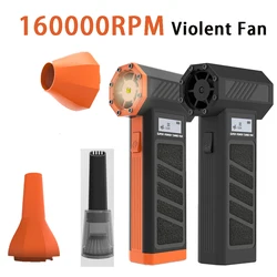 Turbo Jet Fan 5000mAh 160000RPM Wind Speed 60m/s Electric Blower Multifunctional Blowing Dust Dryer 30W fast charging