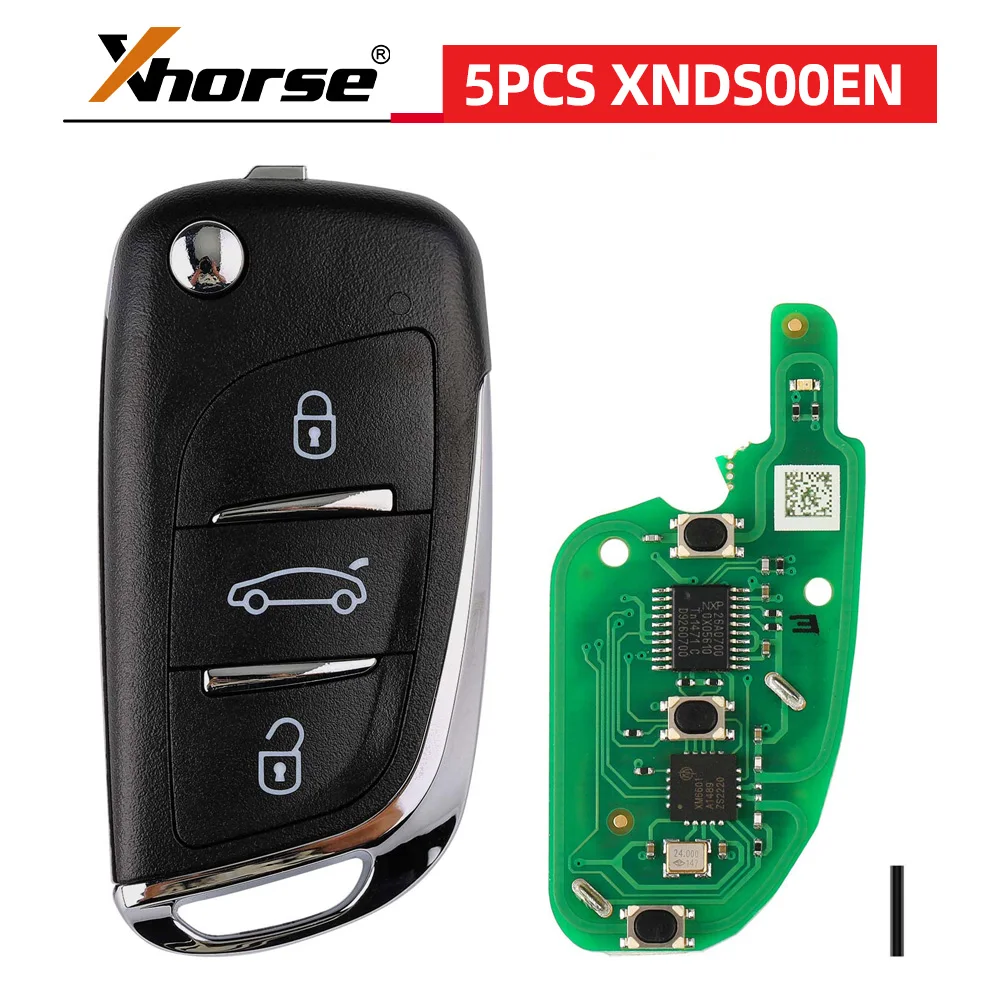 

5pcs/lot XHORSE XNDS00EN XN002 DS Style Wireless Universal Remote Key 3 Buttons for VVDI2 / VVDI Key Tool / VVDI Key Tool Max