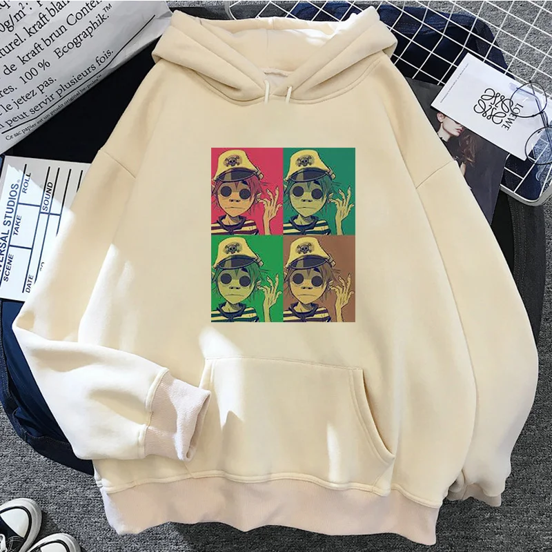 Gorillaz hoodies women gothic sweat y2k streetwear aesthetic tracksuit clothing women streetwear Hood