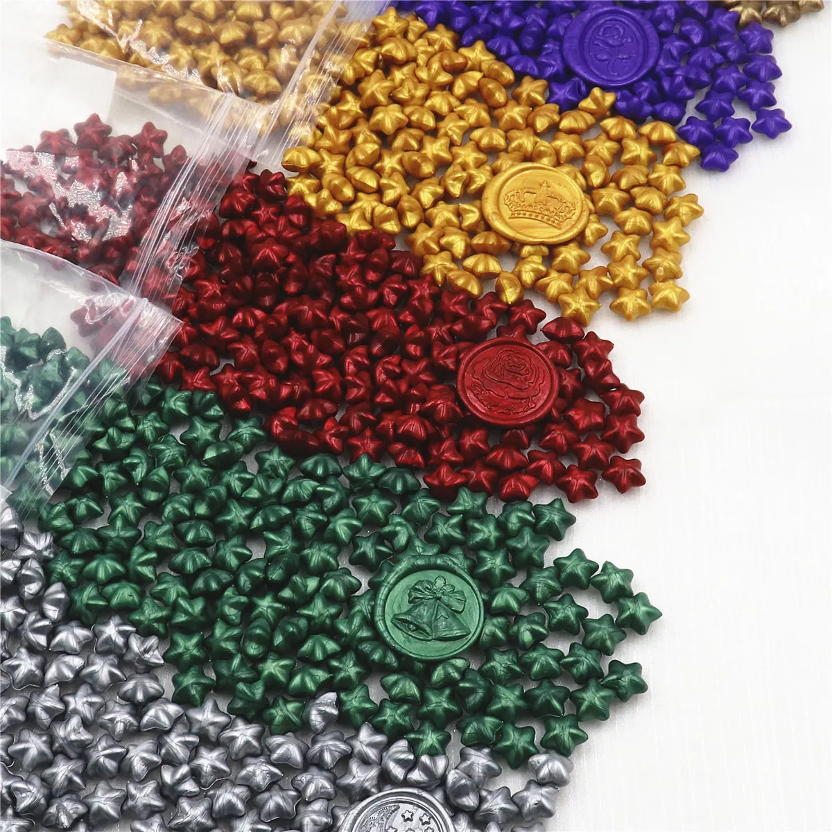 100pcs/bag Star Shaped Sealing Wax Beads for Wax Seal Stamp, Great For Embellishment Of Card Envelope, Wedding Invitation