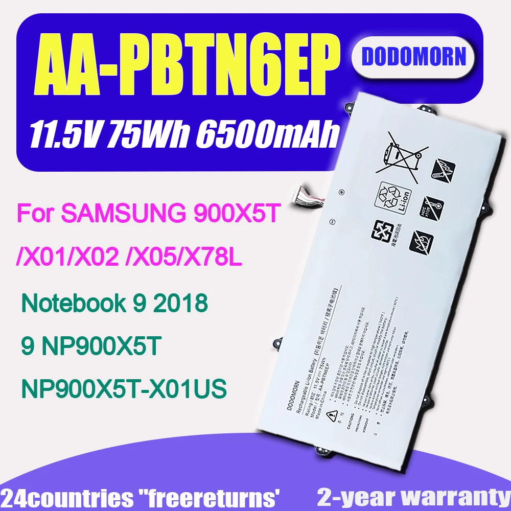 

11.5V A-PBTN6EP Laptop Battery for SAMSUNG 900X5T 900X5T-X78L 900X5T-X01 900X5T-X02 900X5T-X05 Replacement Battery 75Wh