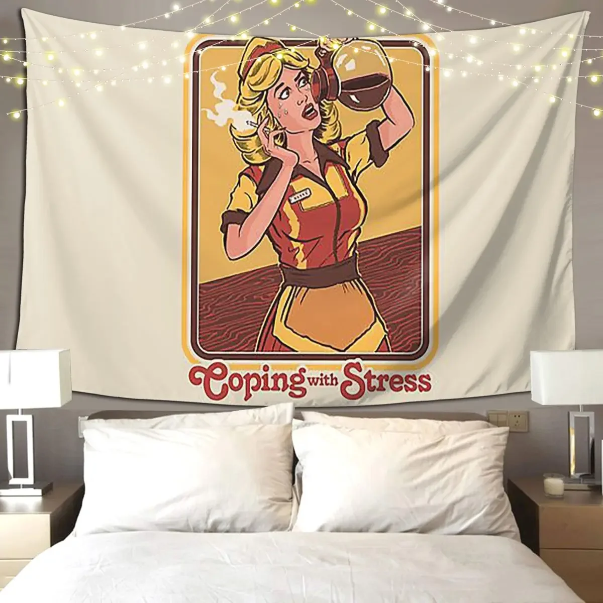 Coping With S Tapestry Hippie Wall Hanging Aesthetic Home Decor Tapestries for Living Room Bedroom Dorm Room