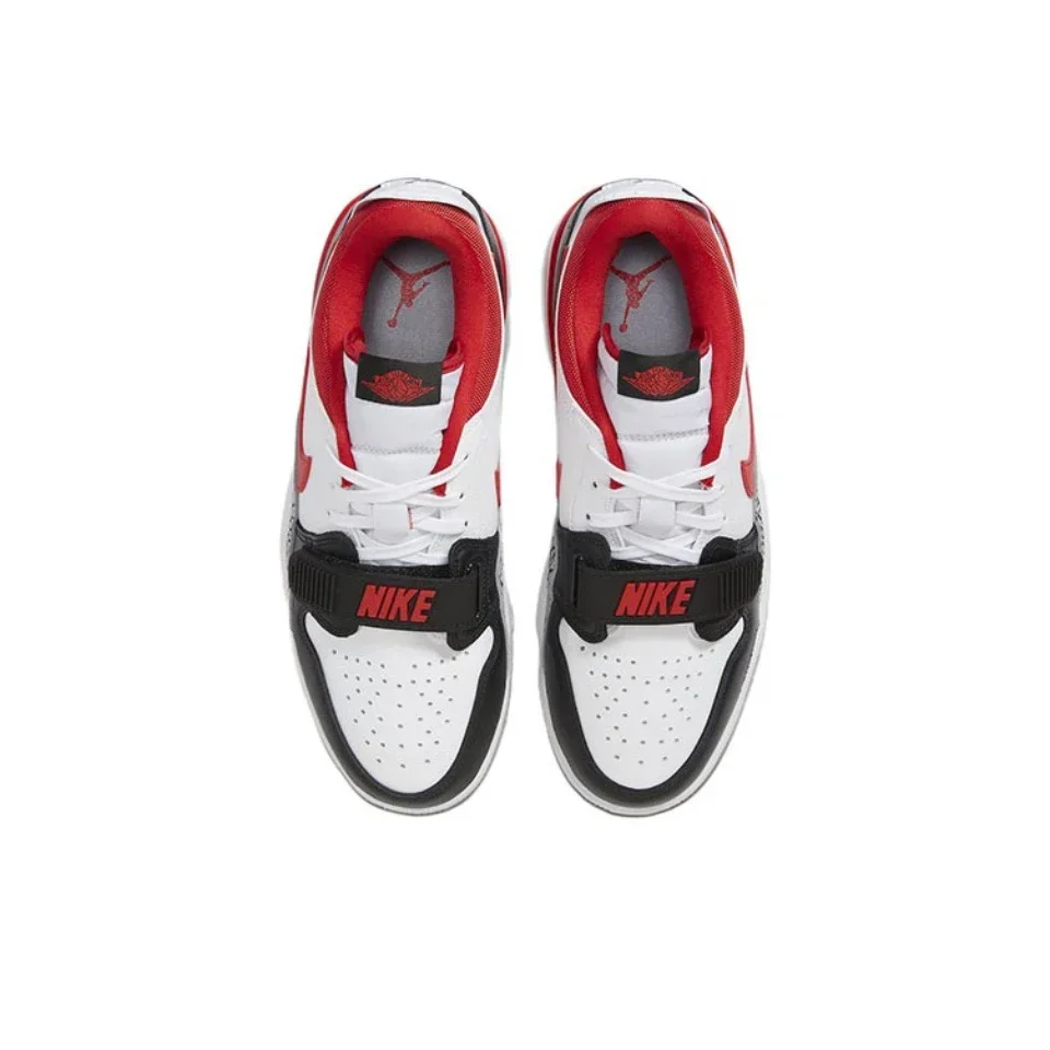 Оригинальные мужские кроссовки Air Jordan Legacy 312 Low «Bulls» красного, черного, белого цвета в стиле ретро, повседневные классические уличные