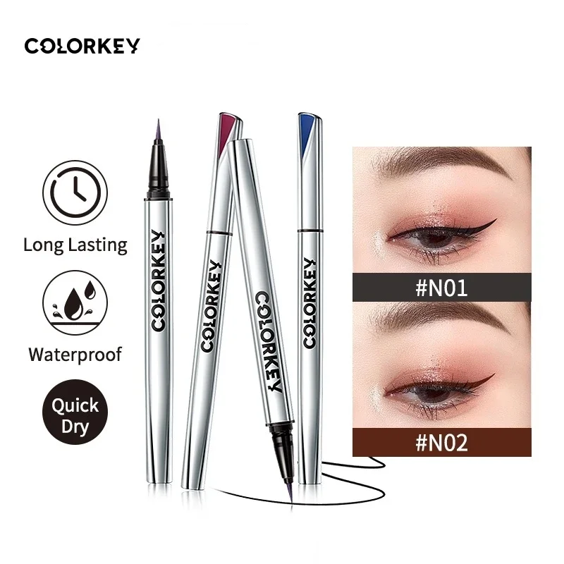 COLORKEY-Stylo Eyeliner Liquide Mince, Longue Durée, Dessin Facile, Maquillage Waterproof