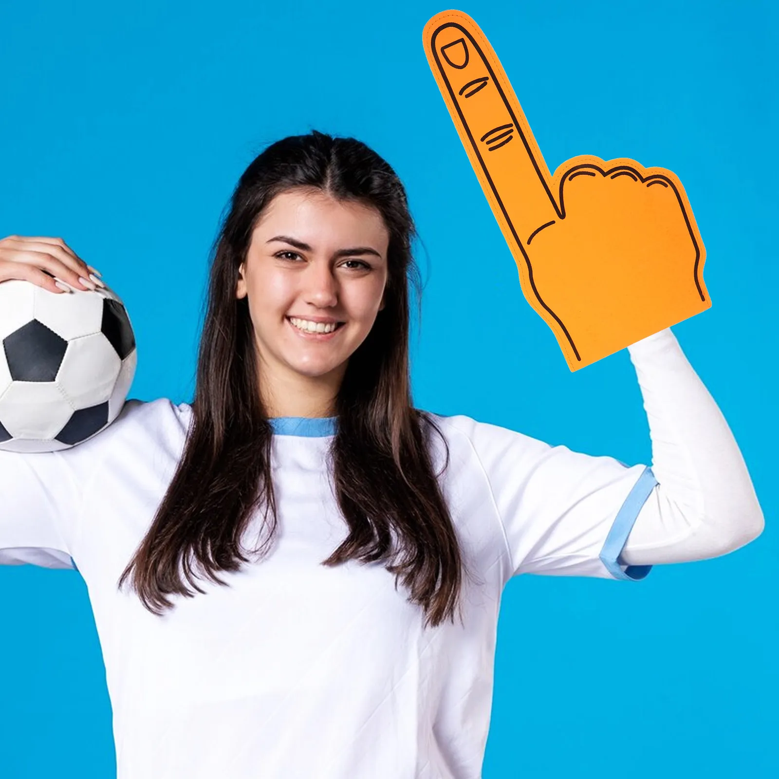 2Pcs Decorative Foam Finger Cheerleading Hand Prop Super Soft Eva Comfort Fit for Most Adults Sports Event Cheer Props