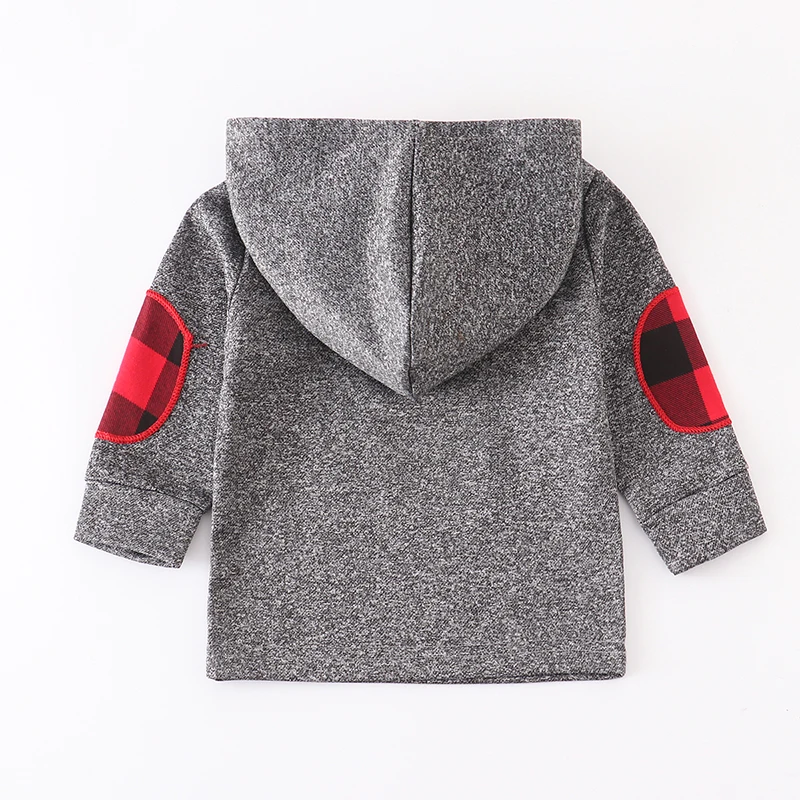 Baby Boy 0-4Y Autumn Kids Fashion Hooded T-Shirt Casual Plaid Print Long Sleeve Hoodie Sweatshirt Newborn Infant Clothes Outfits