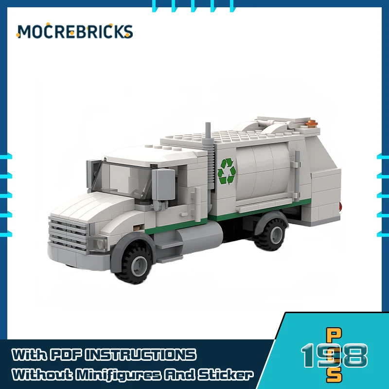 Engineering Series Garbage Truck & Octan Fuel Truck & Octan Service Truck Building Blocks Mini Model Educational Toys Kid Bricks