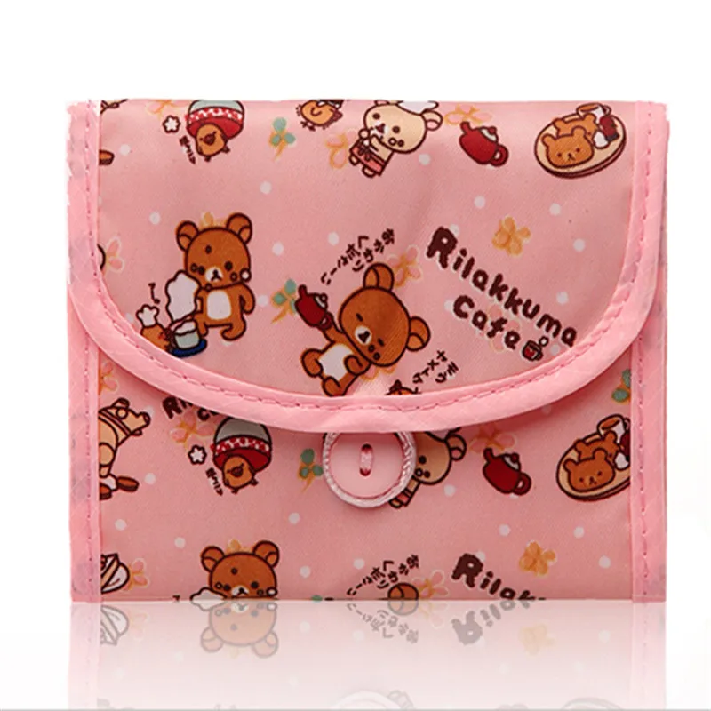 

New Cute Rilakkuma Girls Card ID Holder Coin Purse Small Wallets Tissue Bag For Women