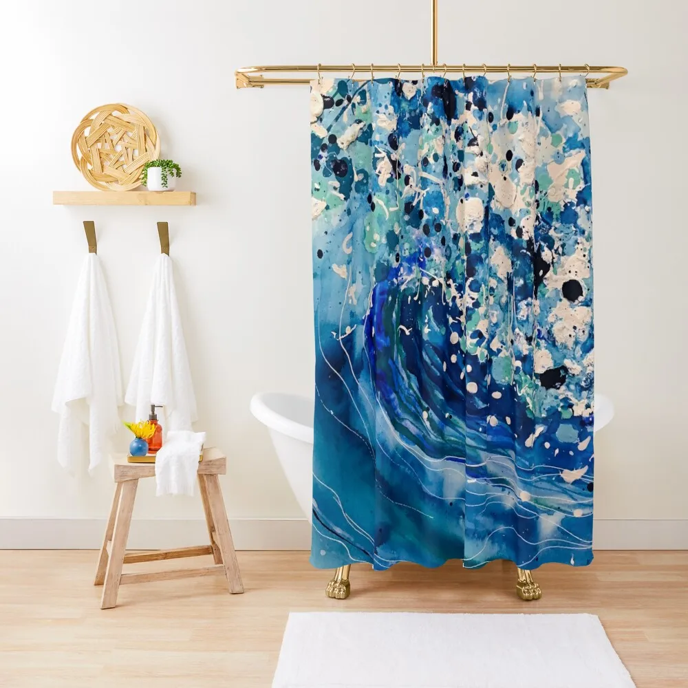 

Azure Wave Shower Curtain Bathroom Accessory Bathroom And Shower Products Shower Set Bathroom Curtain