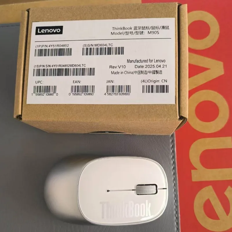 Lenovo Laptop Mouse Thinkbook M90S Bluetooth Light Tone Office Mouse Universal Wireless Mouse Laptops Accessories