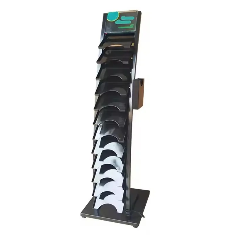 Showroom Retail Customized Modern Metal Artificial Quartz Slab Rock Marble Mosaic Ceramic Stone Floor Display Tile Stand Rack - view 2