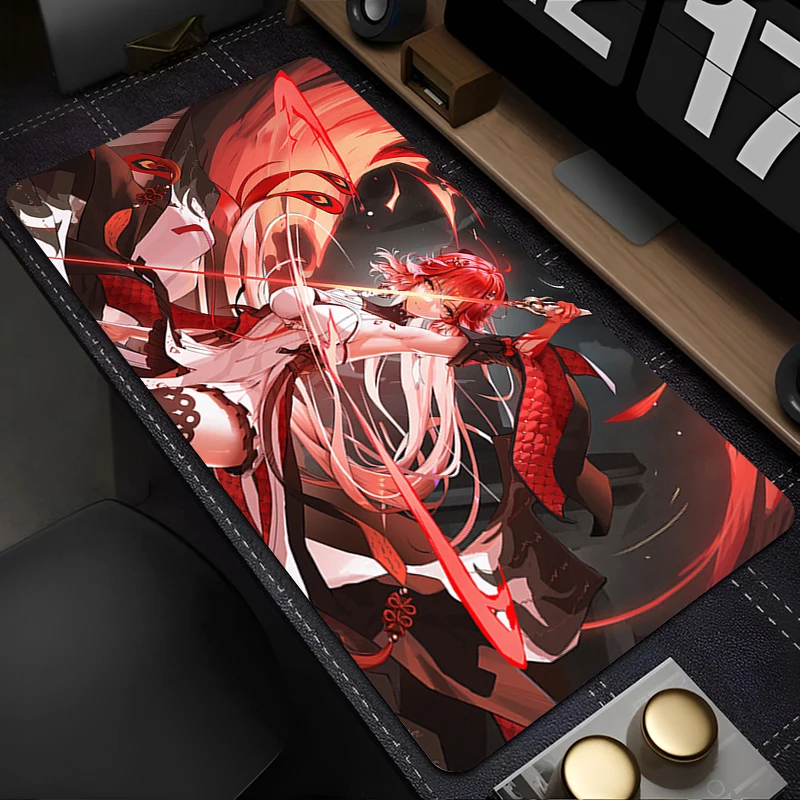 

Mousepad Laptop Office Cabinet Keyboard Pad PC Desk Mat Large HD Mouse Pad Wuthering Waves Changli Non-slip Rubber Extended Pad