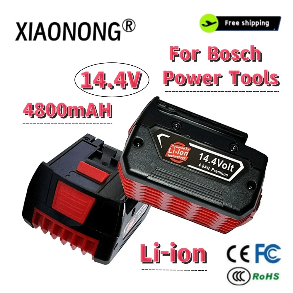 

For Bosch 14.4V BAT614 4800mAh Replace Li-ion High-quality Battery Pack Electric Drill Screwdriver BAT607