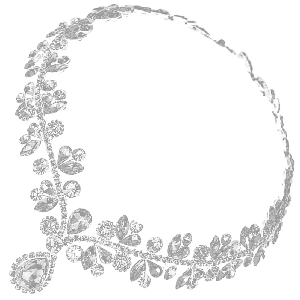 

Rhinestone Forehead Women Bridal Wedding Hair Wear Hair Accessories Wedding Party Beaded Headwear Hairstyle Decor Tiara