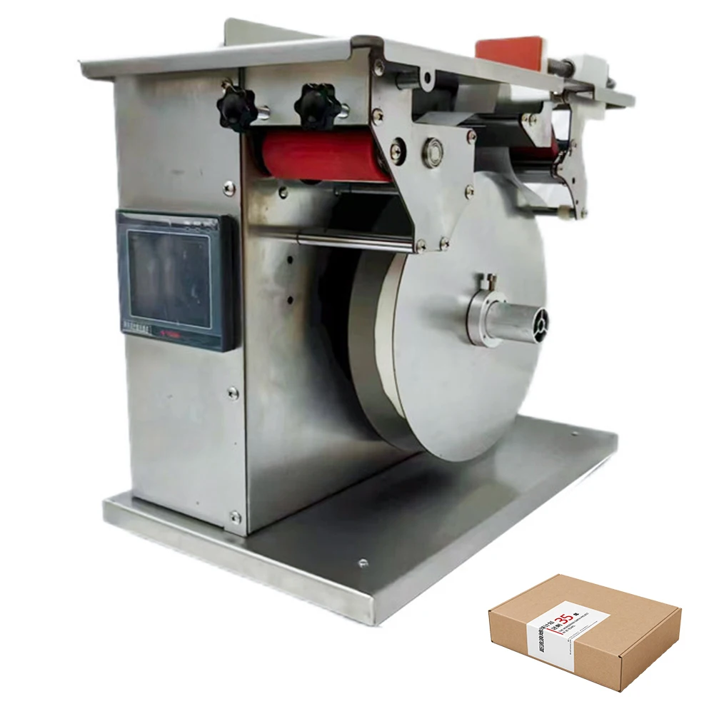L Type Corner Labeling Machine for Carton Box Sealing Tamper Proof 90 Degree Semi-Automatic Desktop High Precision