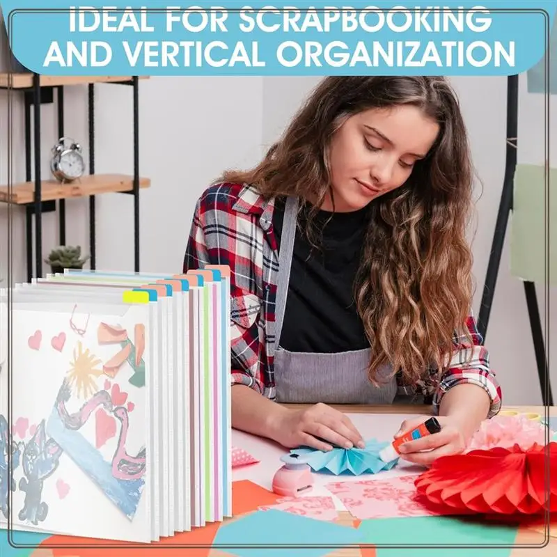 ที่เชื่อถือได้-สมุดภาพกระดาษจัดเก็บ 12X12 นิ้วล้างสมุดภาพกระดาษOrganizer Sticky Indexแท็บถือ,สมุดภาพP