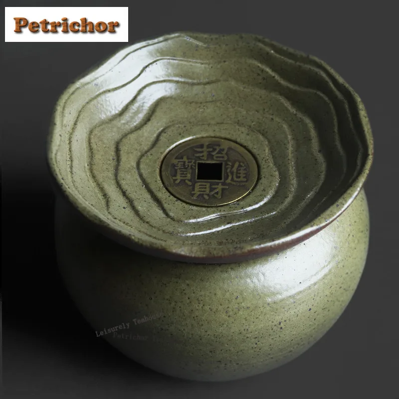 

Чайная чаша-ведро для отходов 850 мл, из фарфора фамбе, цвета мха, традиционная, для чая Цзяньшуй, аксессуары для ча-сэ, товары для рукоделия